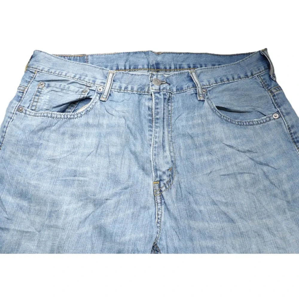 Levi's 569 Loose Straight Jeans Men W34 L32 Light Wash Blue Denim Relaxed Baggy